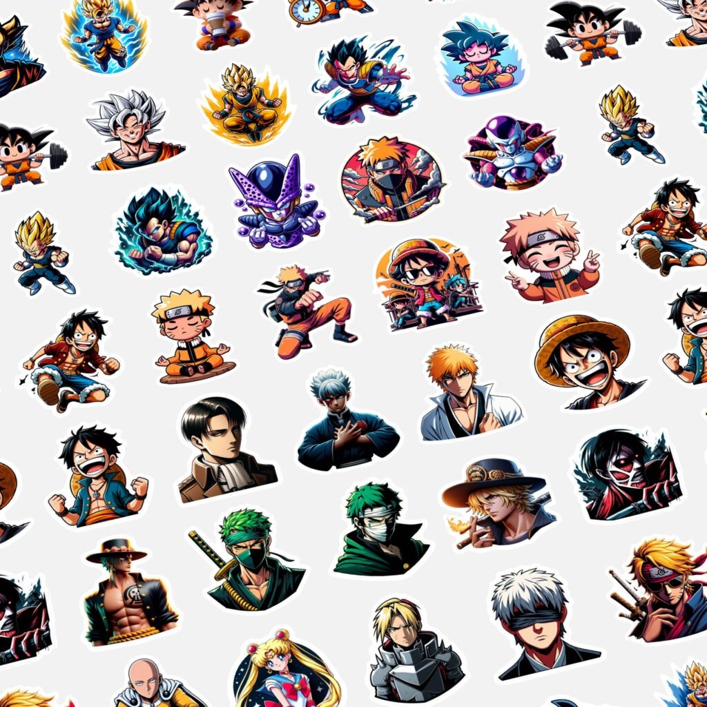 Otaku Sticker Pack - 30 Anime Themed Stickers - crivv.in