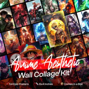 Anime Poster Pack - 54 Mini Prints for Aesthetic Wall Decor