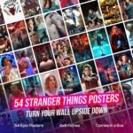 Stranger Things Posters Set of 54 | 4x6 Inch Mini Wall Posters