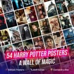 Harry Potter Wall Art Collection – 54 Premium 4x6 Posters for Wizarding World Decor