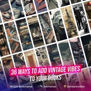 Vintage Bookmark Set 36 Pcs – Aesthetic Retro Paper Bookmarks for Book Lovers