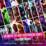 Mix Super Heroes Bookmarks Set of 36-Colorful Marvel & DC Characters