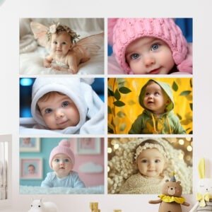 Set of 6 Cute Baby Posters | 18x12 Inches | Nursery & Baby Room Wall Art