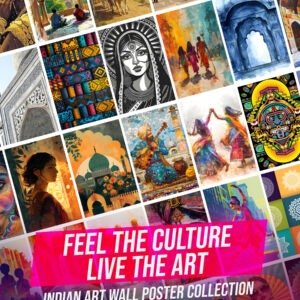 Indian Art Poster Set (54, 4x6 Inch) – Unique Cultural & Heritage Wall Decor