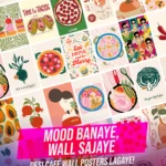 Desi Cafe Vibes Poster Set – 54 Mini 4x6" Indian Aesthetic Wall Decor for Room, Cafe & Hostel