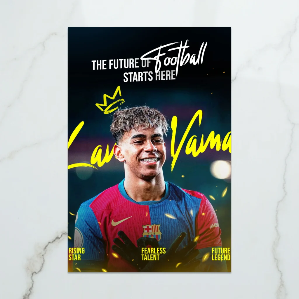 Yamal Rasmlar Lamine Yamal Soccer Player Poster (Single) - crivv.in